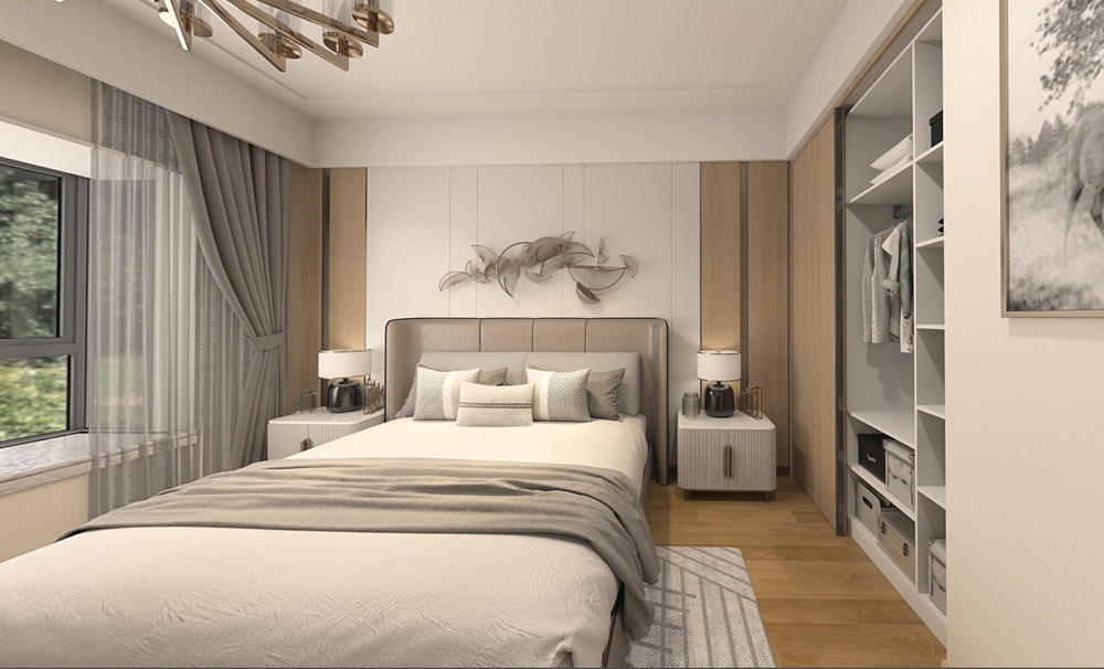 浦东新区由由新村100平方日式风格二房二厅卧室装修效果图