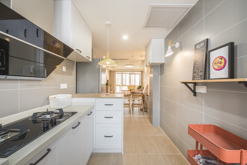 浦东新区春风十里不如你100平方北欧风格两室两厅厨房装修效果图