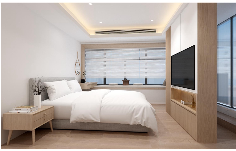 浦东新区汤臣豪庭268平方现代简约风格两室一厅卧室装修效果图
