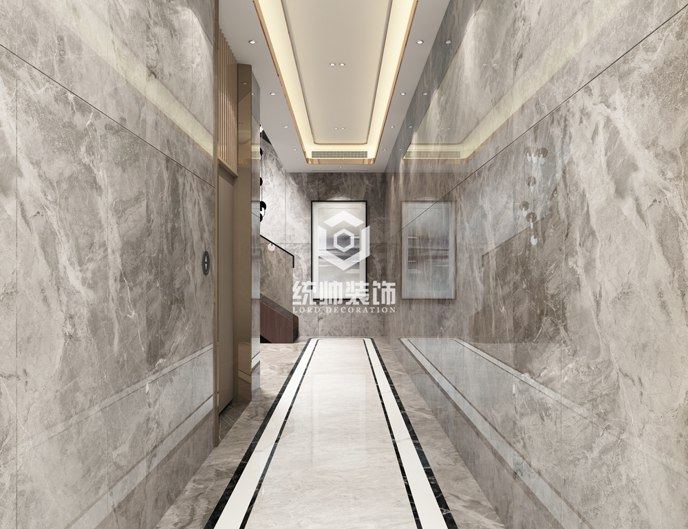 浦东新区开源珑城300平方中式风格别墅走廊装修效果图