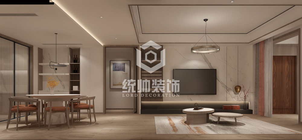 浦东新区上尚缘220平方新中式风格别墅餐厅装修效果图