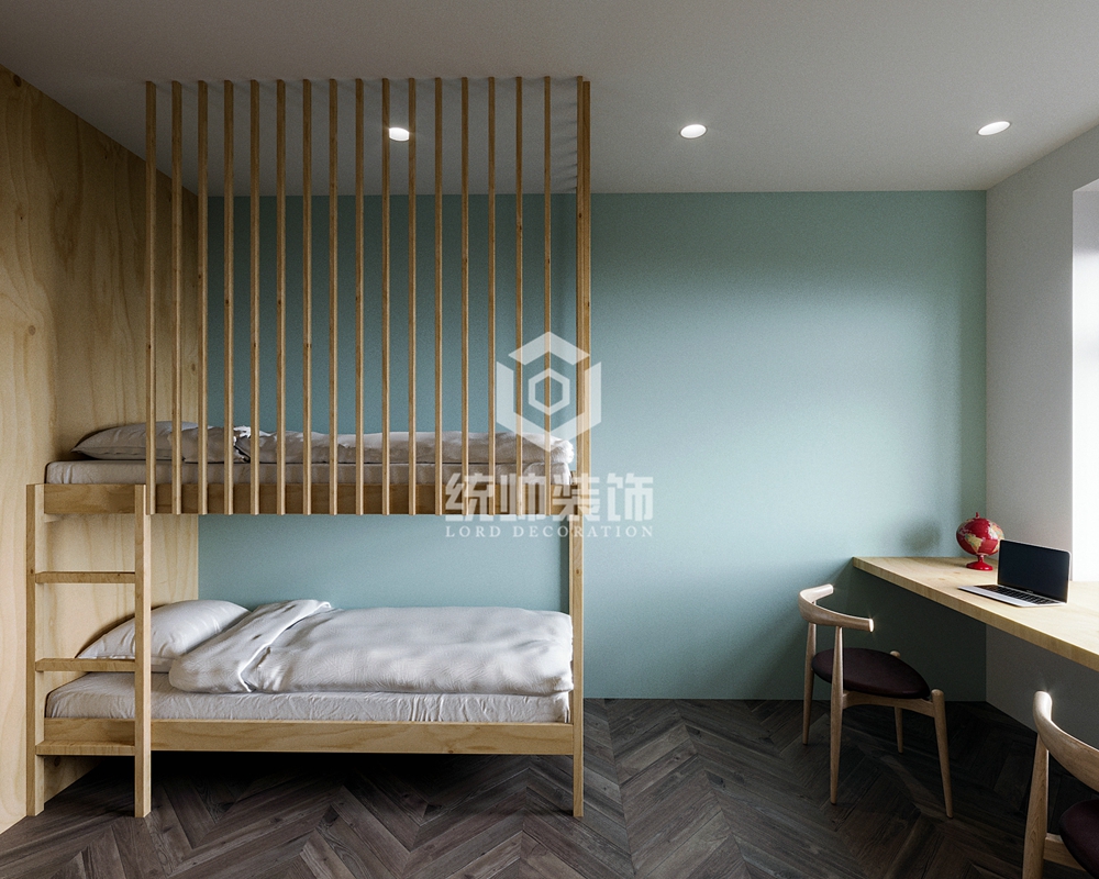 青浦区佳兆业120平方轻奢风格三房二厅卧室装修效果图