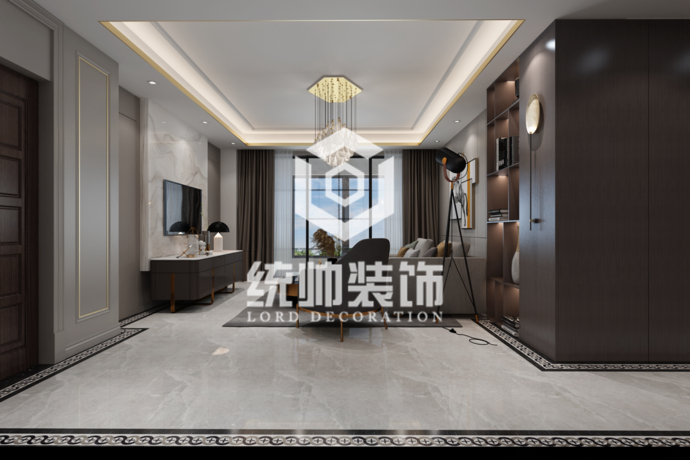 浦東新區尚海酈景150平現代簡約客廳裝修效果圖