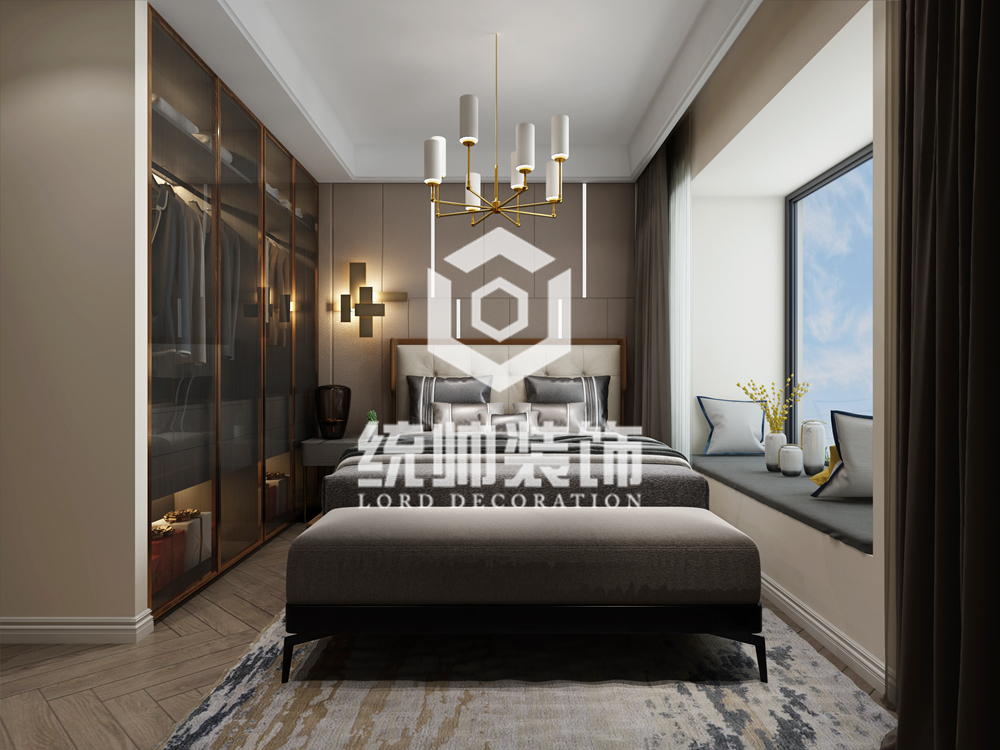 浦东新区尚海郦景150平方现代简约风格4室2厅卧室装修效果图