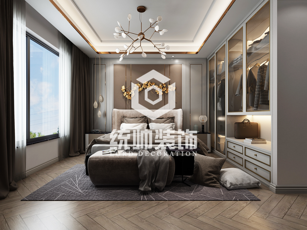 浦东新区尚海郦景150平方现代简约风格4室2厅卧室装修效果图
