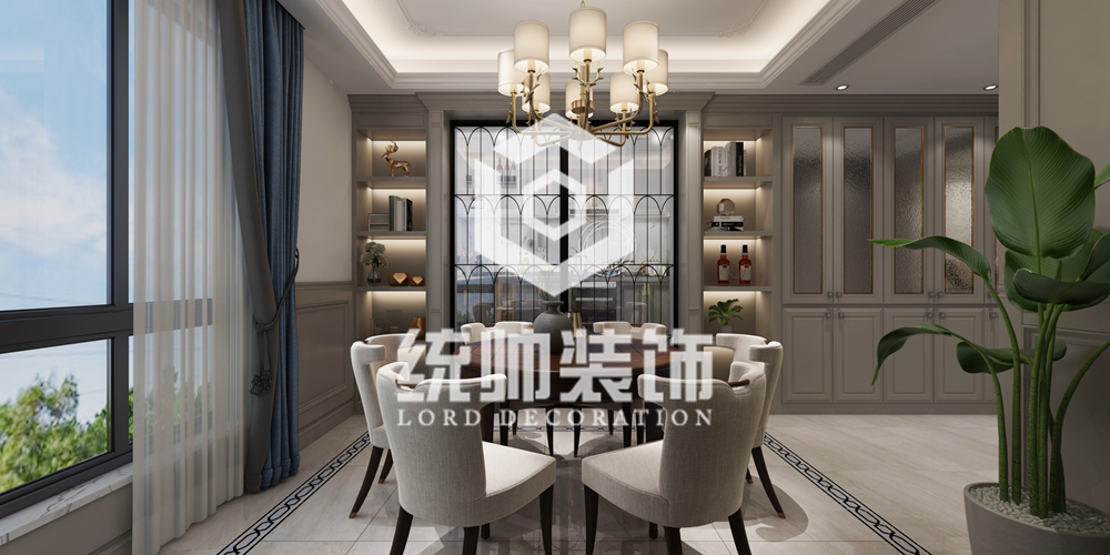 浦东新区尚海郦景150平法式餐厅装修效果图