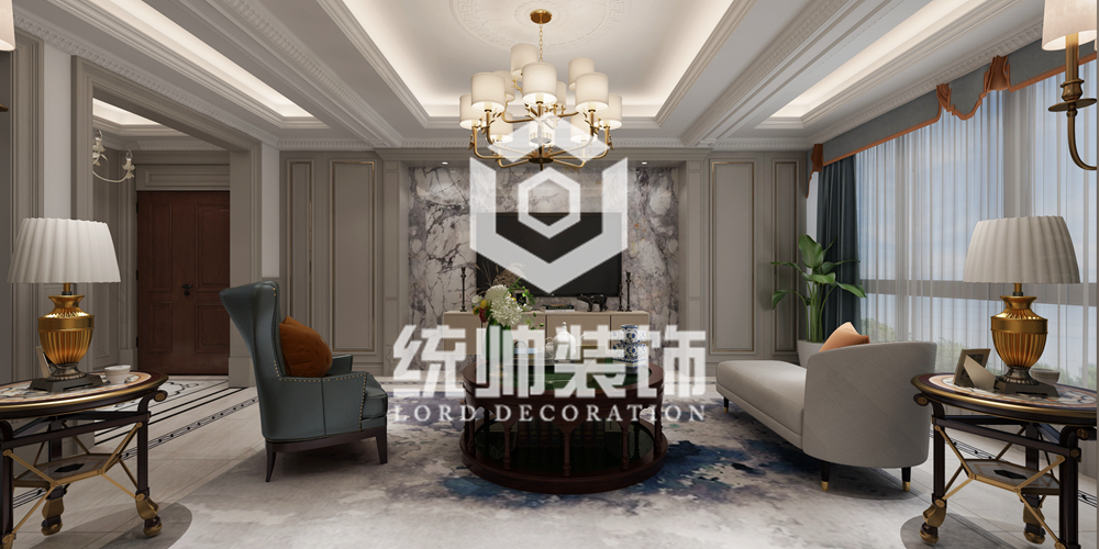 浦东新区尚海郦景150平方法式风格4室2厅客厅装修效果图