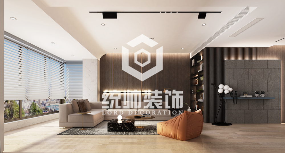 浦東新區尚海酈景120平現代簡約客廳裝修效果圖