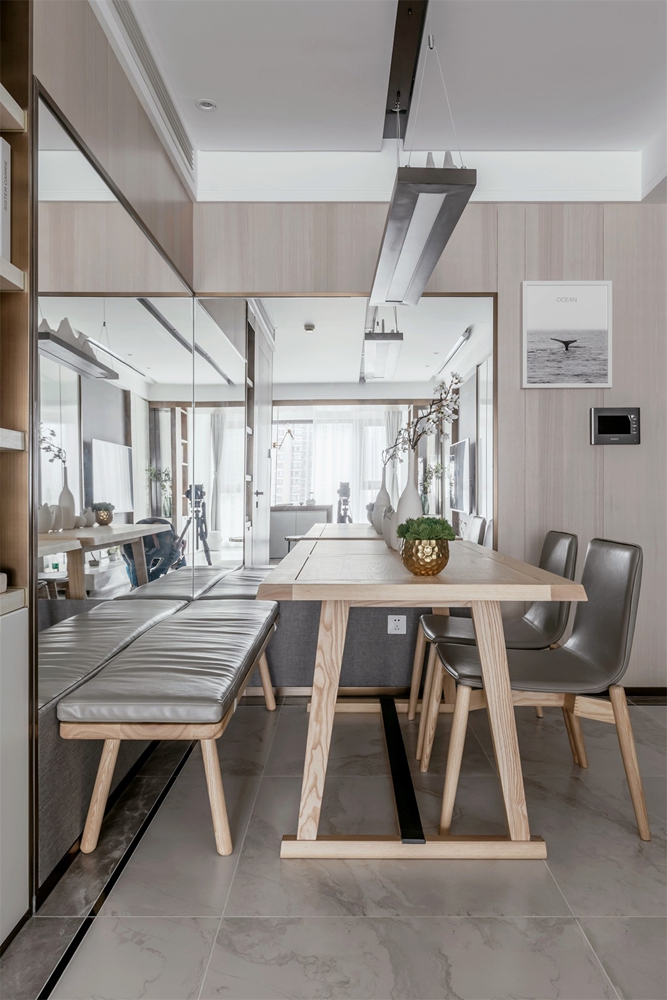 宝山区中环国际60平方新中式风格两房两厅一卫餐厅装修效果图