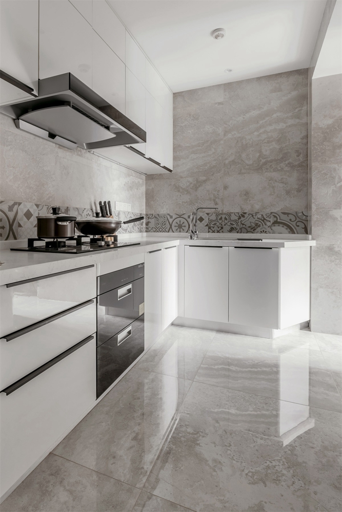 宝山区中环国际60平方新中式风格两房两厅一卫厨房装修效果图