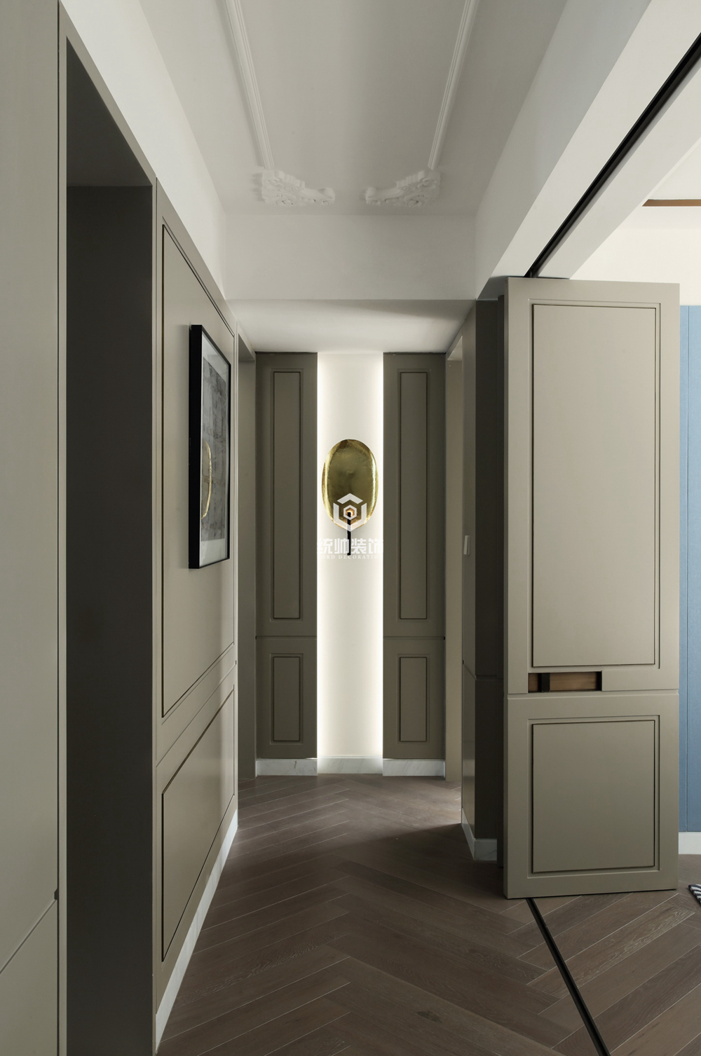 宝山区保利叶语120平方法式风格3室2厅走廊装修效果图
