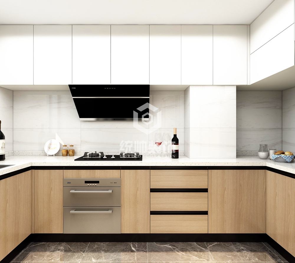 浦東新區柳林公寓110平現代簡約廚房裝修效果圖