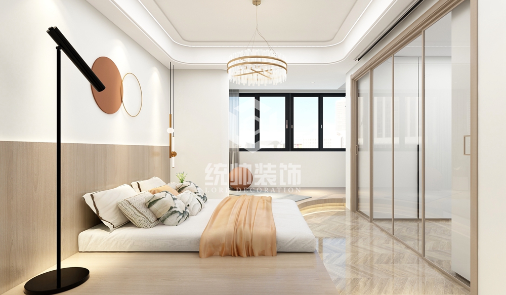 浦東新區柳林公寓110平現代簡約臥室裝修效果圖