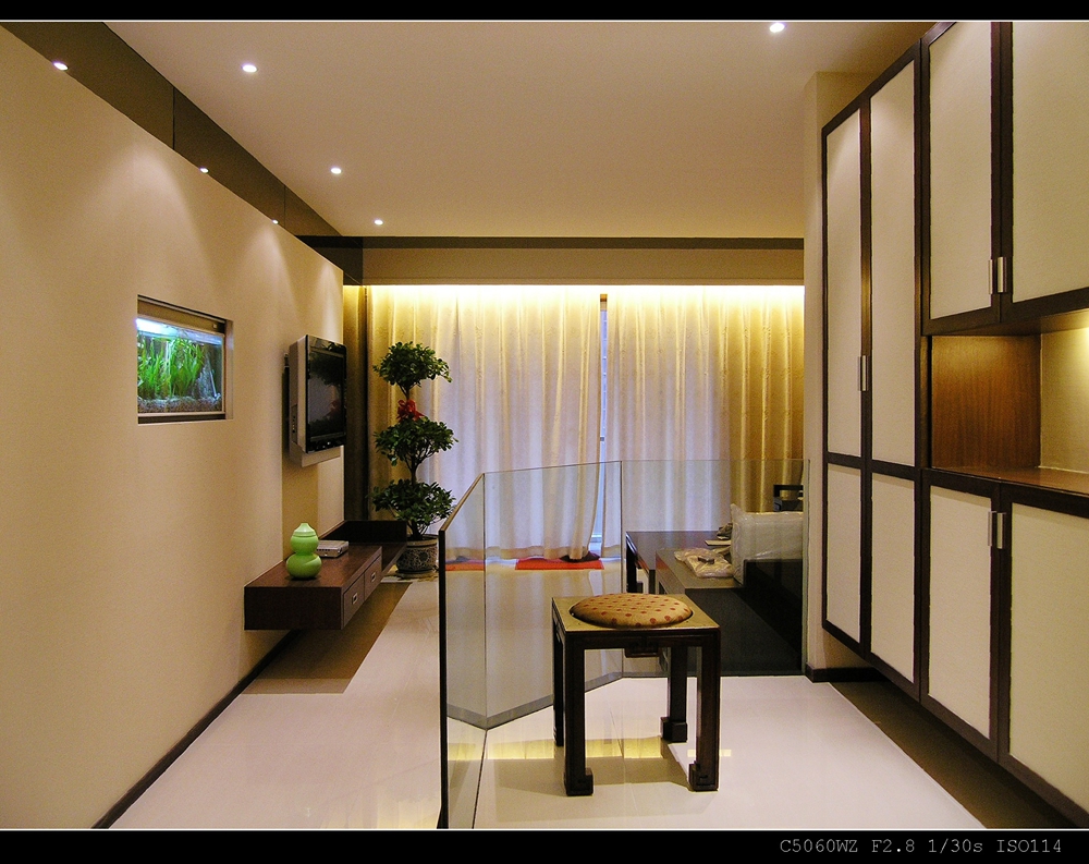 浦東新區匯林綠洲140平現代簡約客廳裝修效果圖
