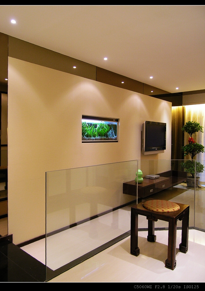 浦东新区汇林绿洲140平方现代简约风格三房两厅客厅装修效果图
