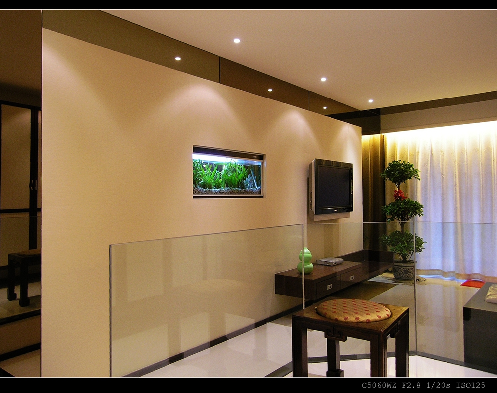 浦東新區匯林綠洲140平現代簡約客廳裝修效果圖