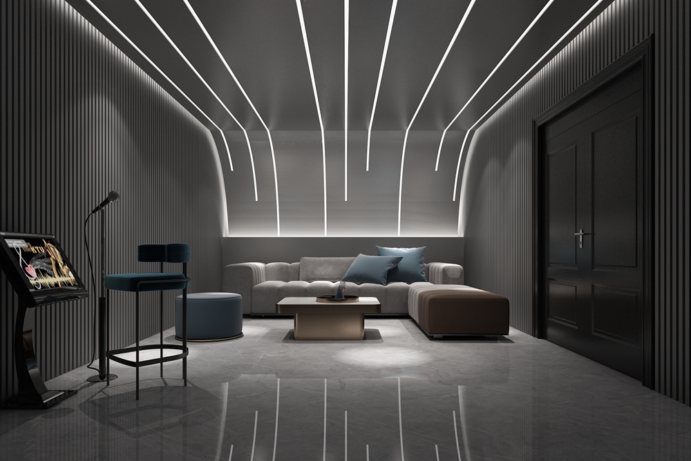 浦东新区城市一品380平方现代简约风格大平层休闲室装修效果图