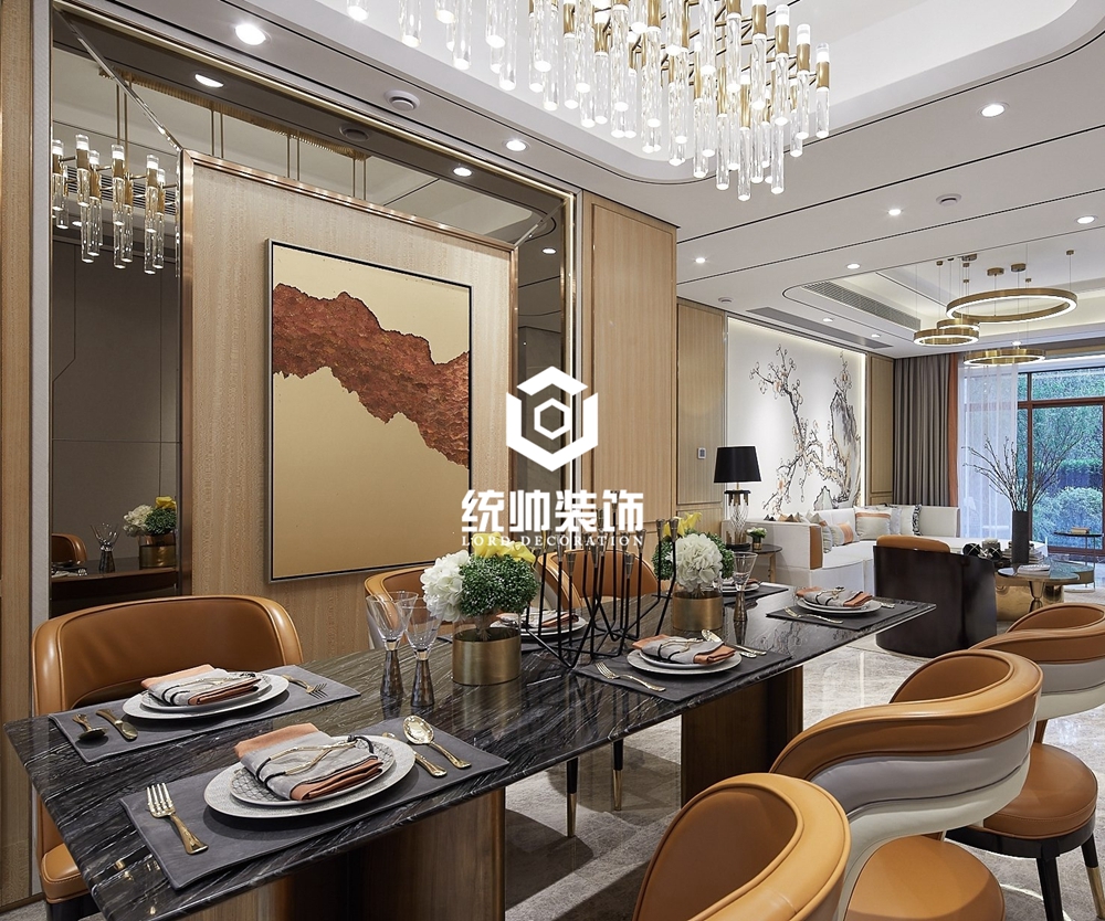 浦东新区风华绝代338平方中式风格跃层餐厅装修效果图