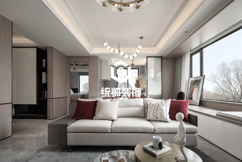 浦东新区伟星国宾台126平方现代简约风格平层卧室装修效果图