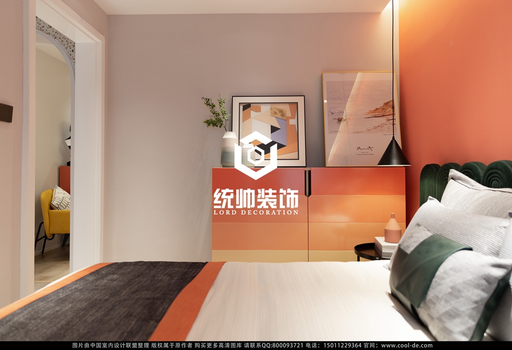 徐汇区恒意公寓66平现代简约卧室装修效果图