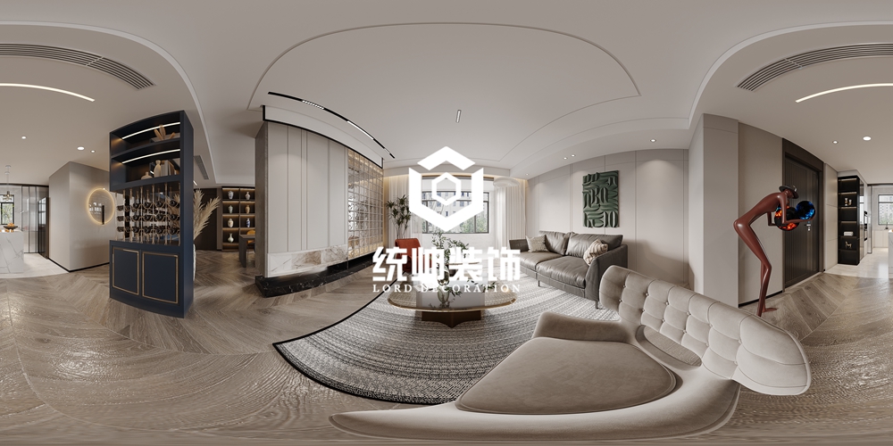 浦东新区绿地东上海156平轻奢客厅装修效果图