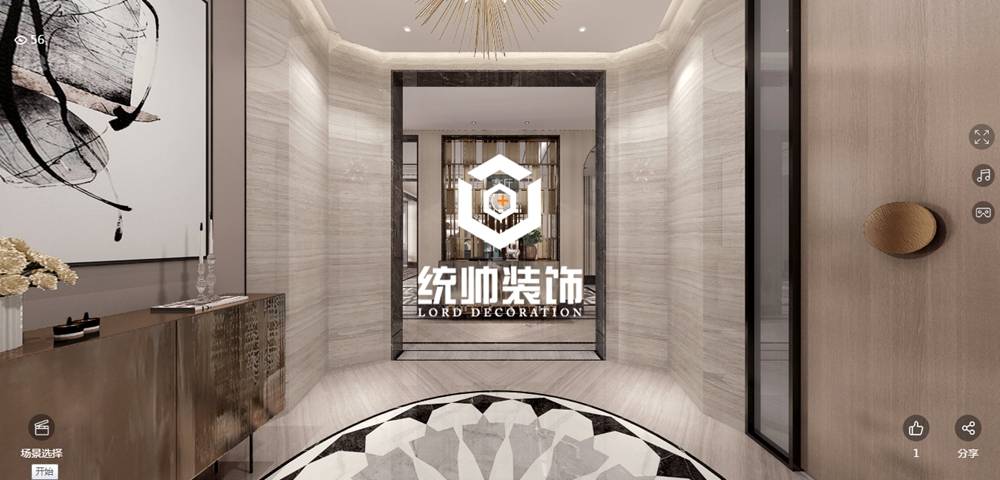 青浦区名人世家650平方轻奢风格别墅走廊装修效果图