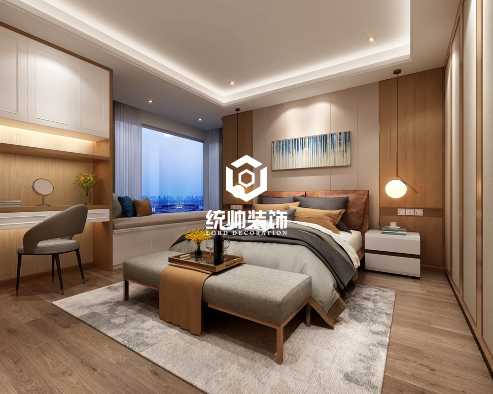 杨浦区尚浦名邸180平方欧式风格公寓卧室装修效果图