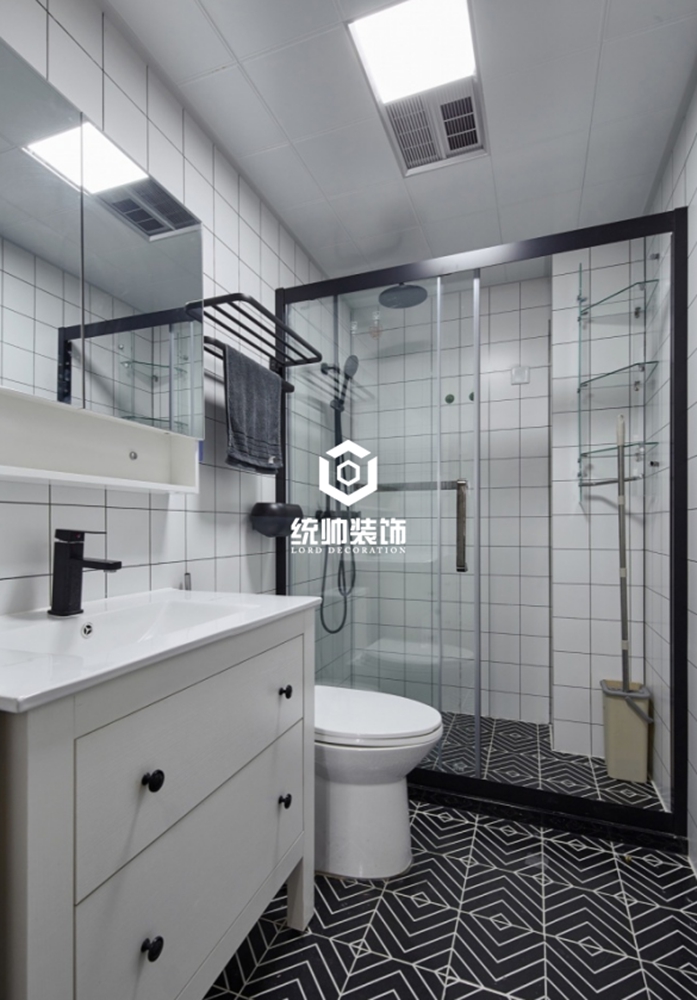 闵行区晶杰苑120平方混搭风格公寓卫生间装修效果图