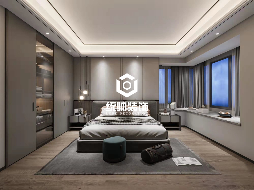 浦东新区绿地东上海200平方轻奢风格复式卧室装修效果图