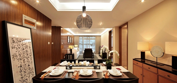 上海别墅装修哪个公司好?500平别墅装修，现代简约融入中式风格朴实优雅