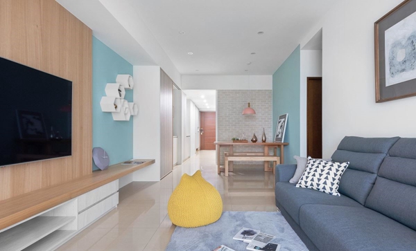 二胎家庭90多平公寓设计，以色彩传递情感与个性