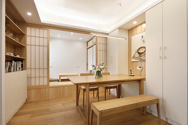 晒晒上海80平方米小户型公寓装修，体验日式和风里的深邃禅意