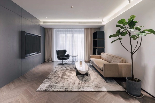 上海120平米现代简约公寓装修，极简背后的精致主义