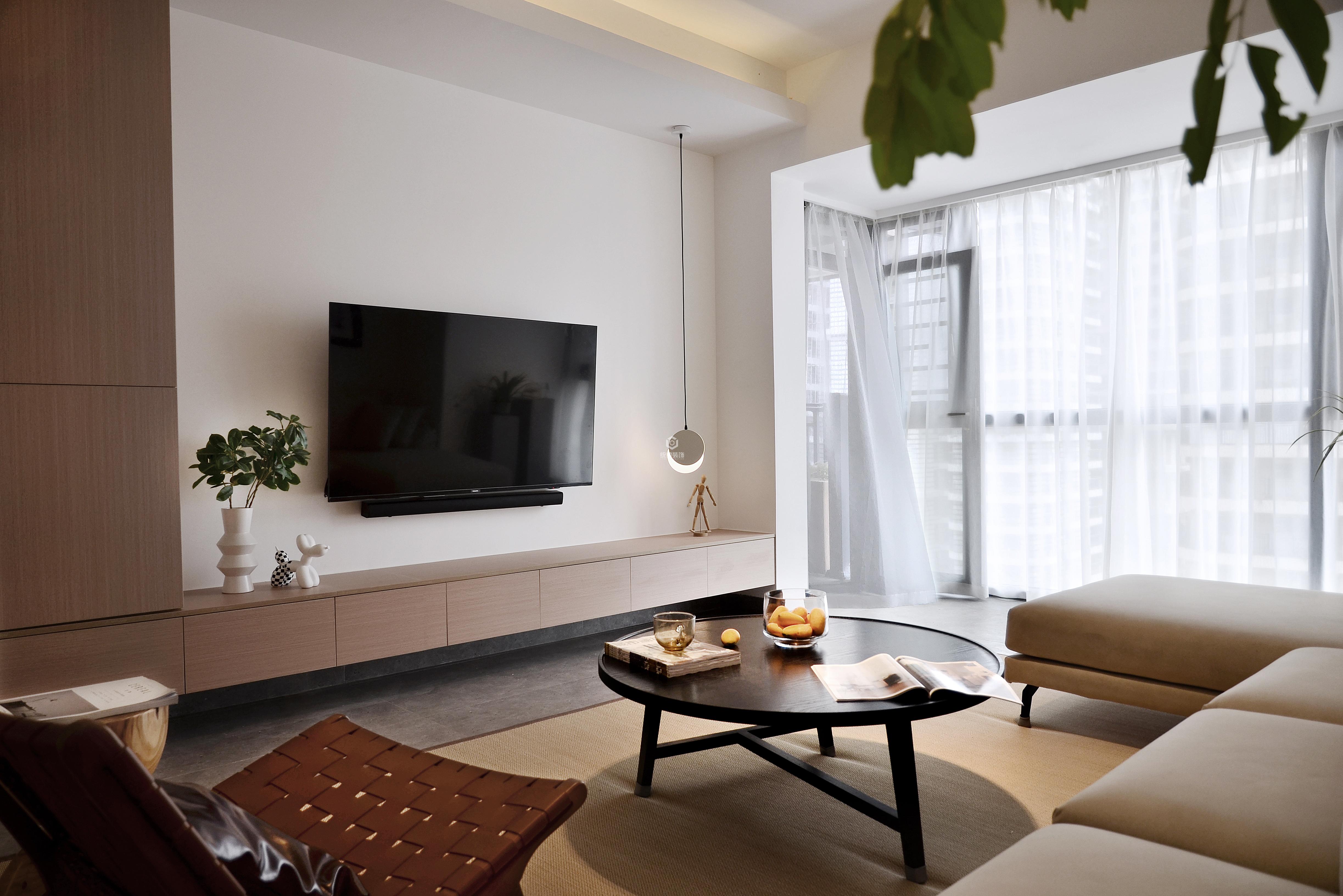 浦东新区经纬城市110平方现代简约风格3室2厅客厅装修效果图