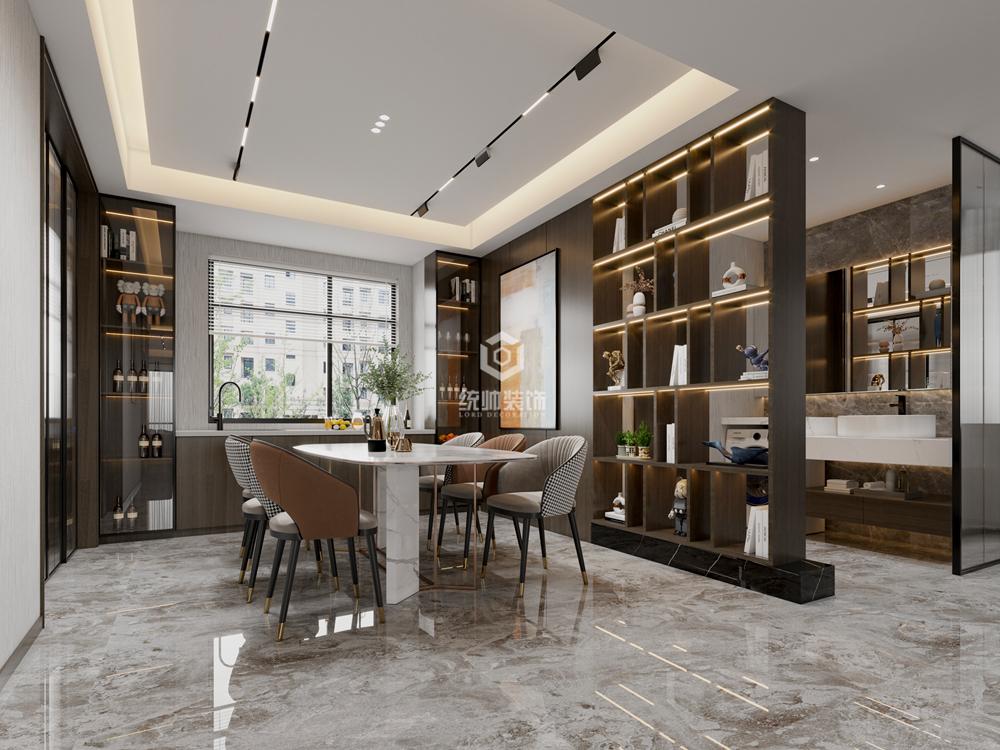 青浦区未来城140平方现代简约风格3室2厅餐厅装修效果图