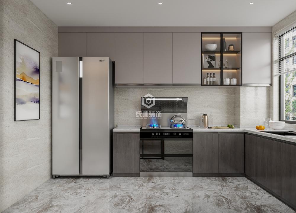 青浦区未来城140平方现代简约风格3室2厅厨房装修效果图