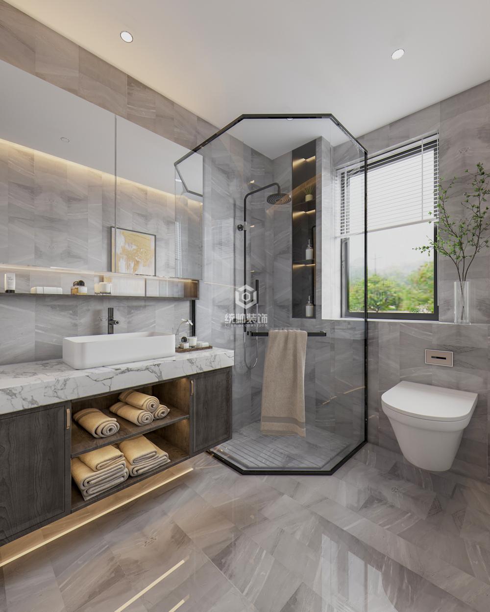 青浦区未来城140平方新中式风格3室2厅卫生间装修效果图