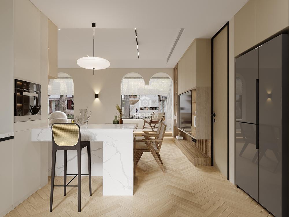 浦东新区保利首创颂95平方日式风格三室两厅一厨两卫玄关装修效果图