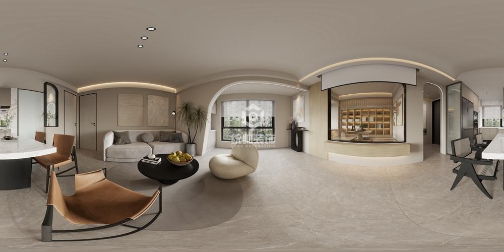 浦东新区中海-云麓里95平方日式风格三室两厅一厨两卫客厅装修效果图