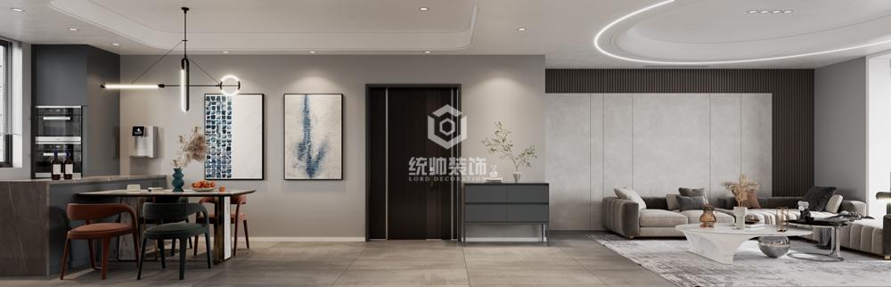 浦東新區綠地東上海132平現代簡約客廳裝修效果圖