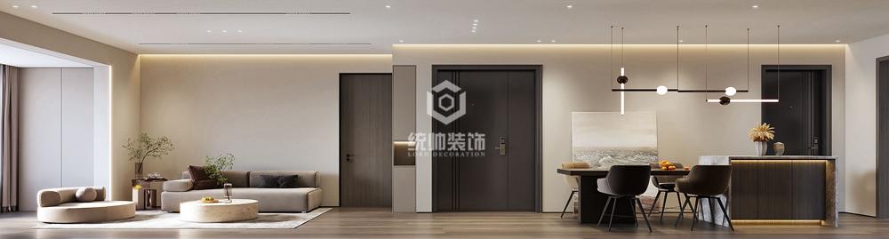 浦东新区浦江公寓140平方现代简约风格三室客厅装修效果图