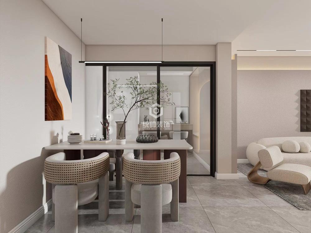 杨浦区合生高尔夫90平方现代简约风格平层公寓餐厅装修效果图