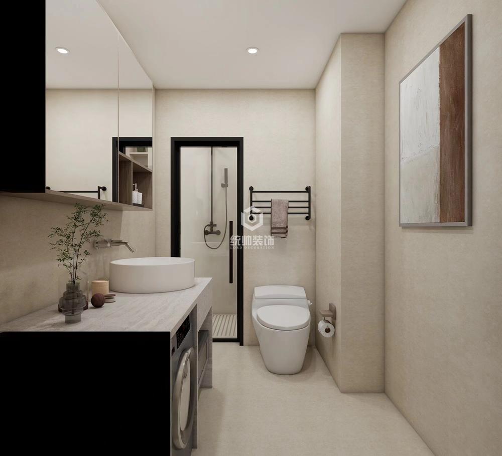 杨浦区合生高尔夫90平方现代简约风格平层公寓卫生间装修效果图