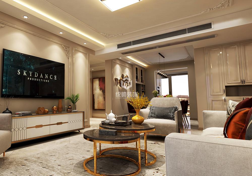 浦東新區金融家130平輕奢客廳裝修效果圖