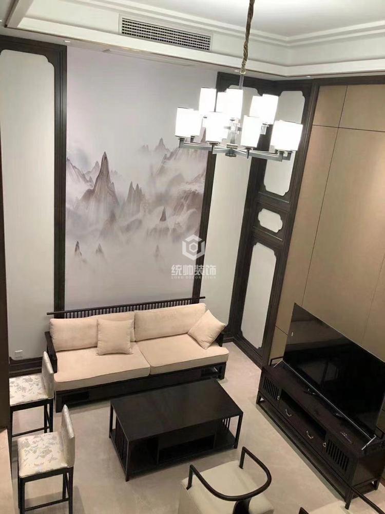 上海周边杭州湾绿地海湾200平中式休闲室装修效果图