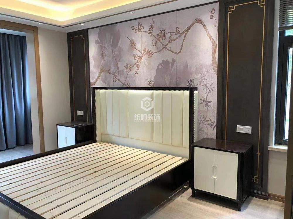 上海周边杭州湾绿地海湾200平中式卧室装修效果图