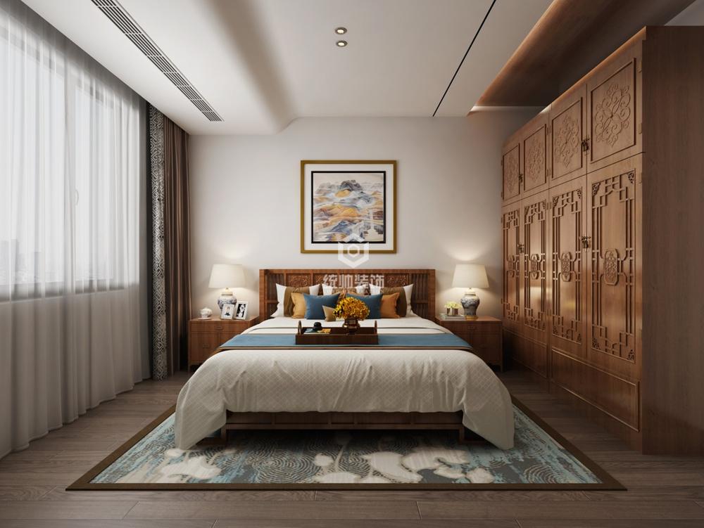 楊浦區蘭花教師公寓110平中式臥室裝修效果圖
