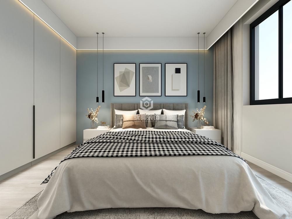 宝山区万临家园120平方现代简约风格三室两厅卧室装修效果图