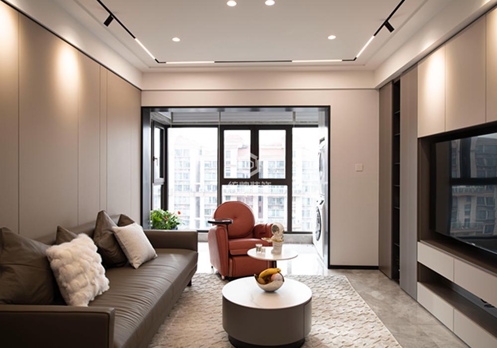 寶山區和欣國際140平現代簡約客廳裝修效果圖