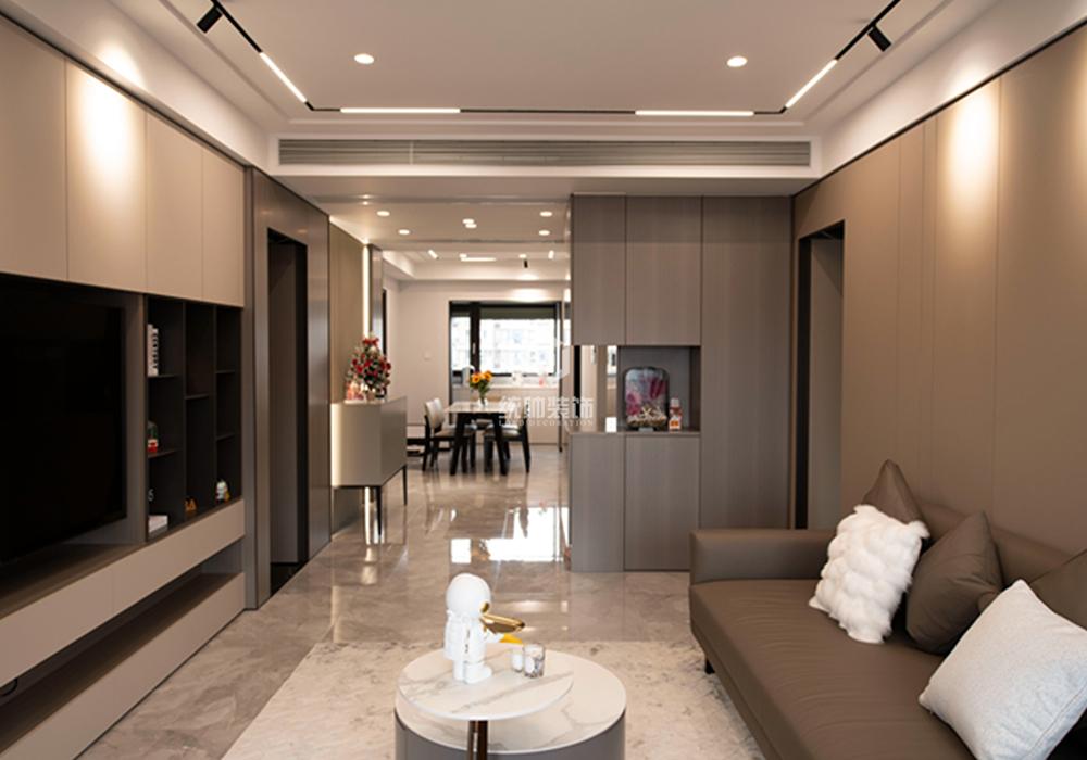宝山区和欣国际140平现代简约客厅装修效果图